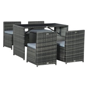 Tuinmeubelen - Rattan - Eetgroep - Sofa - Grijs