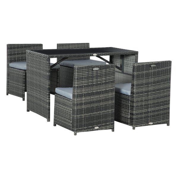 Tuinmeubelen - Rattan - Eetgroep - Sofa - Grijs