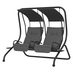 Schommelbank – Luxe Comfort – Stalen constructie – Grijs