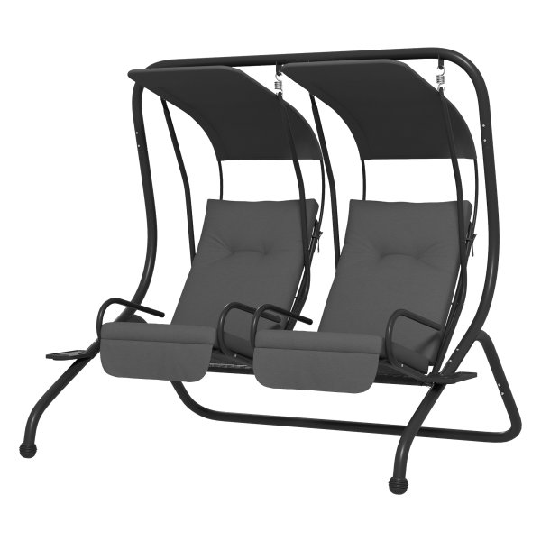 Schommelbank – Luxe Comfort – Stalen constructie – Grijs