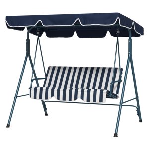Schommelbank - LuxeLife - Verstelbaar dak - Waterafstotend - Blauw
