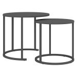 Bijzettafel - Duurzame Gardenia - Stapelbaar - Weerbestendig - Donkergrijs.