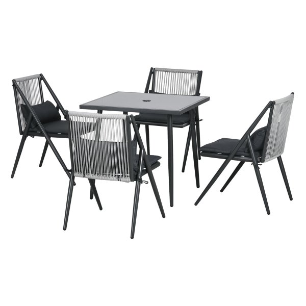 Tuinmeubel - Balkonmeubilair - Parasolgat - Donkergrijs