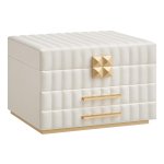 Sieradenorganizer - Thuis ANAH Collectie - Spiegel & Laden - Zwevend Effect - Wolk Wit