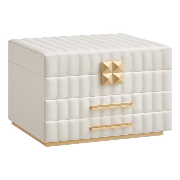 Sieradenorganizer - Thuis ANAH Collectie - Spiegel & Laden - Zwevend Effect - Wolk Wit
