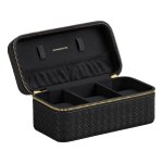 Horlogebox - RONNE Collectie - 3 Vakken – PU Leer - Inktzwart