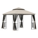 Tuinpaviljoen - LuxusGarten - Dubbel dak - Polyester - Beige