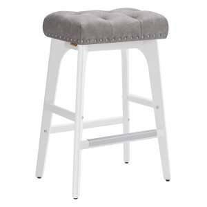 Barkrukken - Moderne - Houten Poten – PU Leder - Grijs