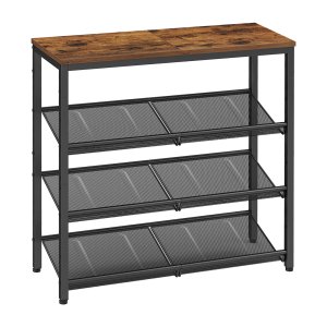 Schoenenrek - TrendyPlanks - Verstelbaar & Ruimtebesparend - Rustieke bruin
