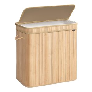 Wasbaar - Bamboe Wasmand - Afneembaar - Machine wasbaar - Beige