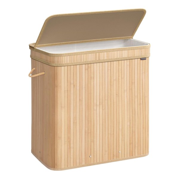 Wasbaar - Bamboe Wasmand - Afneembaar - Machine wasbaar - Beige