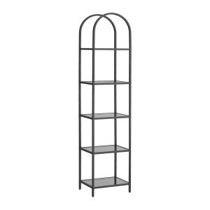 Boekenplank Plankeneenheid - Gehard Glas - zwart - 5 Planken