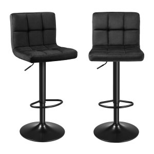 Barkrukken - LuxeLife - Fluweel - Verstelbaar - Zwart