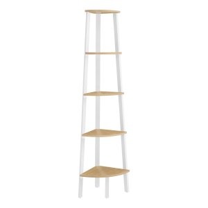 Boekenkast - Industria - Ladderplank - Stalen Frame - Natuurlijk Eiken