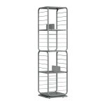 Boekenkast - Stalen structuur - 360° draaibaar - duif grijs
