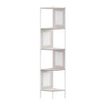 Boekenkast - Urban Interiors - Rotan Zijkanten – Metaal Frame - Havermout Beige
