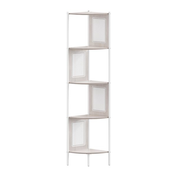 Boekenkast - Urban Interiors - Rotan Zijkanten – Metaal Frame - Havermout Beige