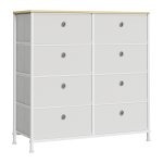 Ladekast - Stoffen - Metalen frame - Lichtgrijs