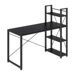 Studiebureau – Werkplekbureau - Opbergplanken - Industriële Stijl - Ebben Zwart