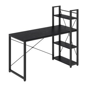 Studiebureau – Werkplekbureau - Opbergplanken - Industriële Stijl - Ebben Zwart