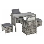 Tuinset - Polyrattan - Weerbestendig & Stijlvol - Grijs