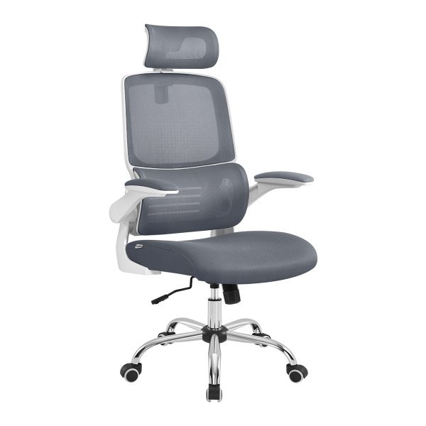 Ergonomische bureaustoel - Verstelbare hoofdsteun - Schommelfunctie - Duif grijs
