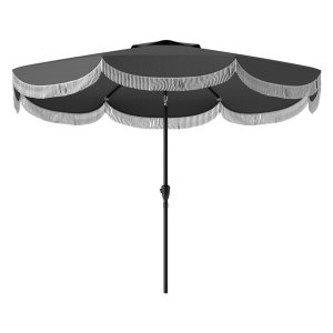 Parasol - Topparasol - UV-bescherming - Windbestendig - Donkergrijs