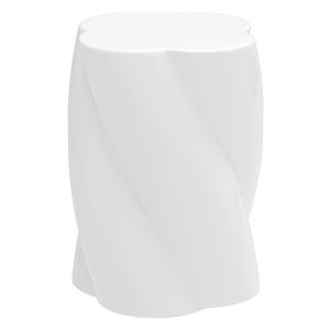 Zithocker - Bloemenzitje - Weerbestendig - Tuinhocker - Wit