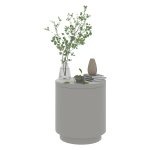 Bijzettafel - Outdoor Living - Afneembaar tafelblad - 10 liter drankkoeler - Lichtgrijs
