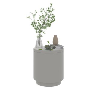 Bijzettafel - Outdoor Living - Afneembaar tafelblad - 10 liter drankkoeler - Lichtgrijs
