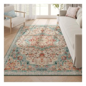 Vloerkleed - Vintage Home – Antislip - Blauw