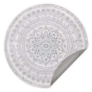 Vloerkleed - Huisrug - Machinewasbaar - Boho Stijl - Duif Grijs