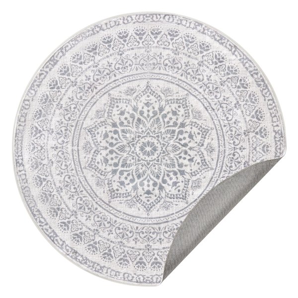Vloerkleed - Huisrug - Machinewasbaar - Boho Stijl - Duif Grijs