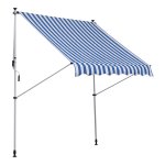 Zonnescherm - Verstelbaar - Klembevestiging - Blauw/Wit