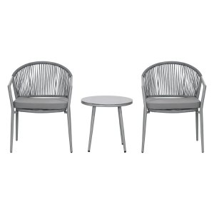 Tuinset - Elegante loungeset - Comfortabel en stijlvol - Lichtgrijs