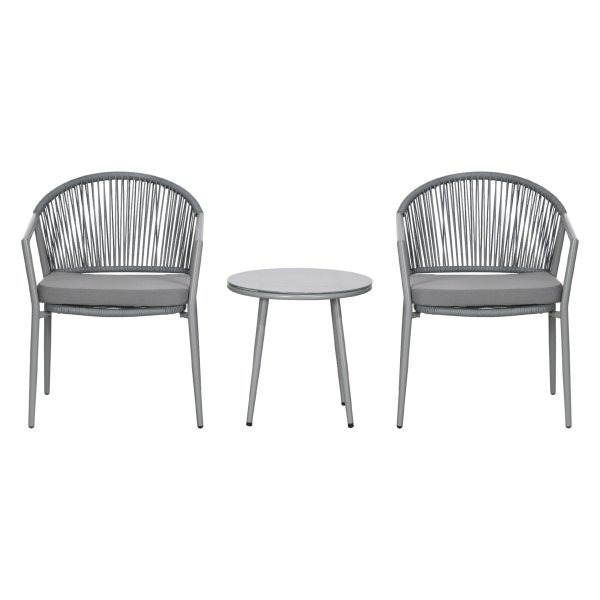 Tuinset - Elegante loungeset - Comfortabel en stijlvol - Lichtgrijs