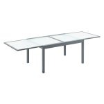 Eettafel - TrendyLiving - Uitschuifbaar - Aluminium - Grijs