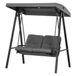 Schommelbank – Hollywood - Verstelbaar dak – Kussens - Donkergrijs