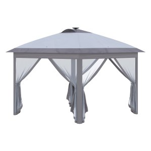 Paviljoen - Opvouwbaar - LED verlichting - Grijs