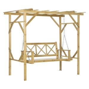 Schommelbank - LuxeDesign - Weerbestendig - Massief Hout - Bruin