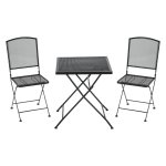 Bistro-set – Stijlvolle tuinset - Inklapbaar en compact - Grijs