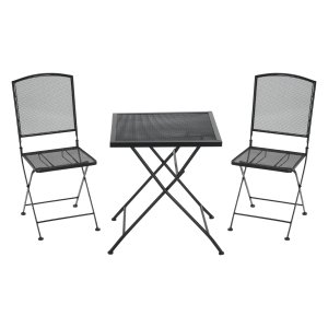 Bistro-set – Stijlvolle tuinset - Inklapbaar en compact - Grijs