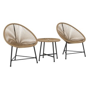 Tuinmeubelset - LuxeLife - Loungeset - Weerbestendig - Bruin