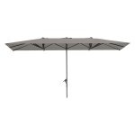 Parasol - LuxeLife - Windbestendig - UV-bescherming - Donkergrijs