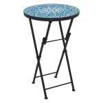 Bijzettafel - Mozaïek Design - Weerbestendig - Blauw
