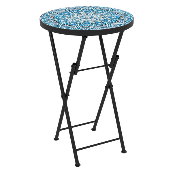 Bijzettafel - Mozaïek Design - Weerbestendig - Blauw