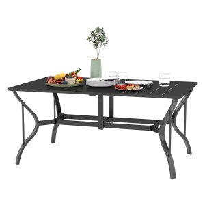 Tuintafel - Weerbestendig - Buffettafel - Zwart