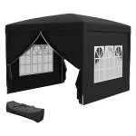 Pop-up paviljoen – Stabiel en opvouwbaar – Zwart
