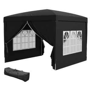 Pop-up paviljoen – Stabiel en opvouwbaar – Zwart