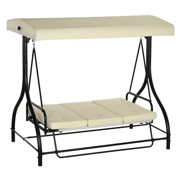 Schommelbank - Luxe Comfort - Verstelbaar Zonnedak - Beige